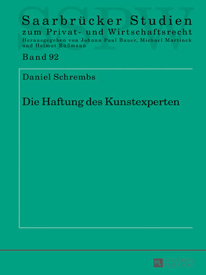 cover image of Die Haftung des Kunstexperten